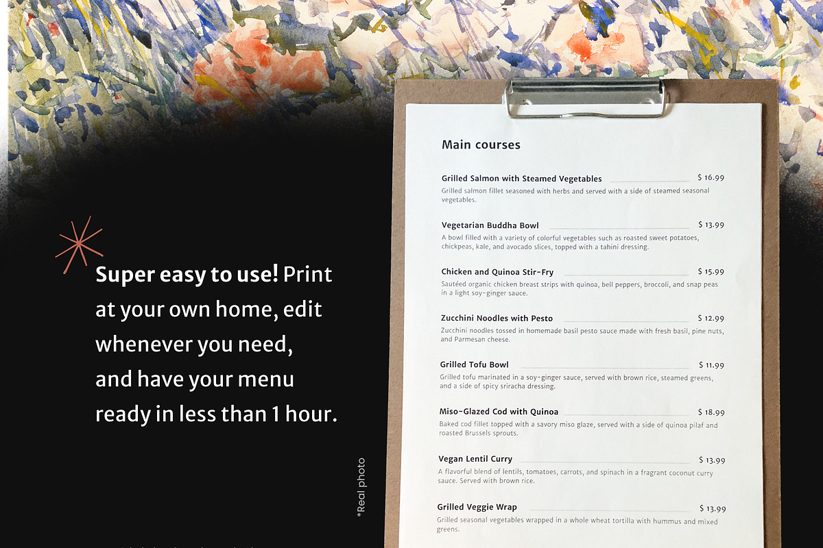Healthy Menu Template, a Brochure Template by Cadu's lil Digital Bodega (Photo 2 of 5)