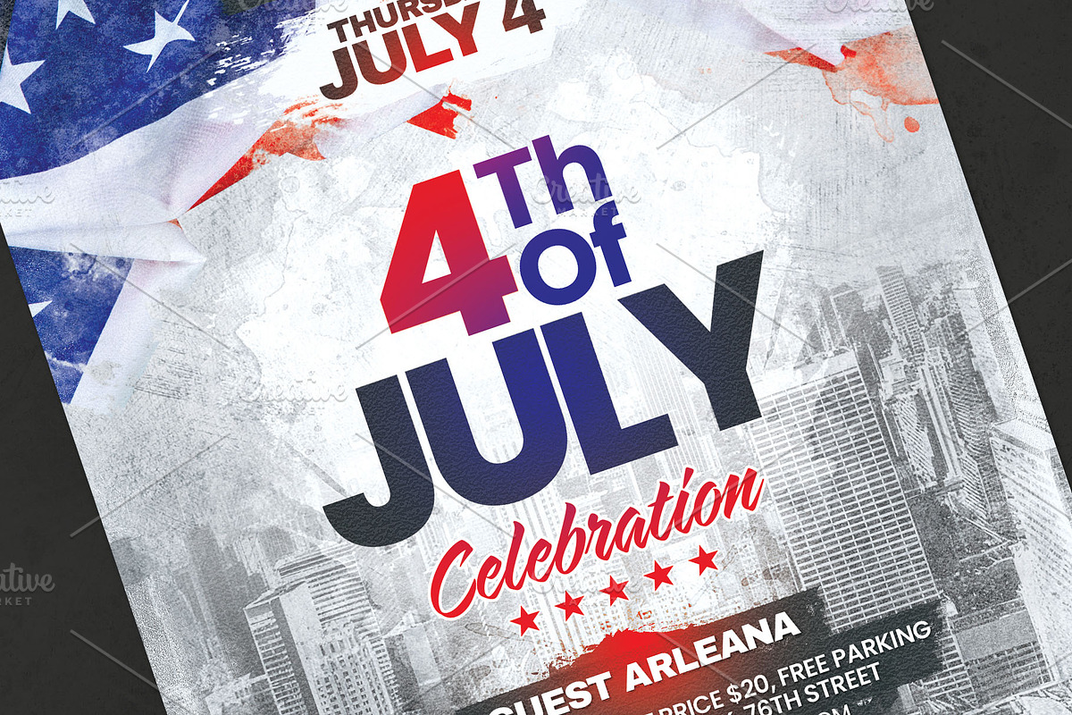 4th of July - 2 Flyer Templates, a Flyer Template by Tarommir (Photo 7 of 7)