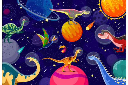 Dinosaur astronaut characters