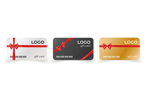 Realistic gift cards. Voucher shop, a Finance Illustration by Stock-Smart-Start