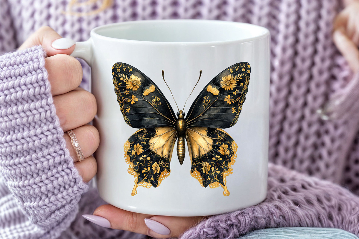 Floral Butterfly Png Bundle, an Illustration by Pixels.Craft (Photo 4 of 7)