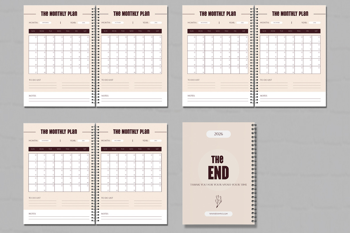Printable Monthly Planner Design preview 4