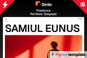 Orrin: Figma Portfolio Template, a Websites & App Template by Flow Samurai Templates