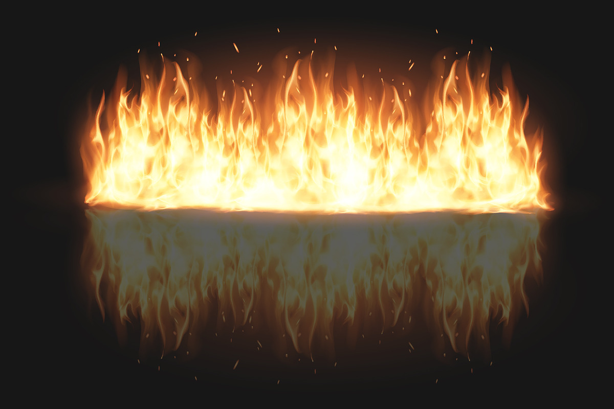 illustration of burning fire flame, an Illustration by Tomass2015 (Photo 1 of 2)