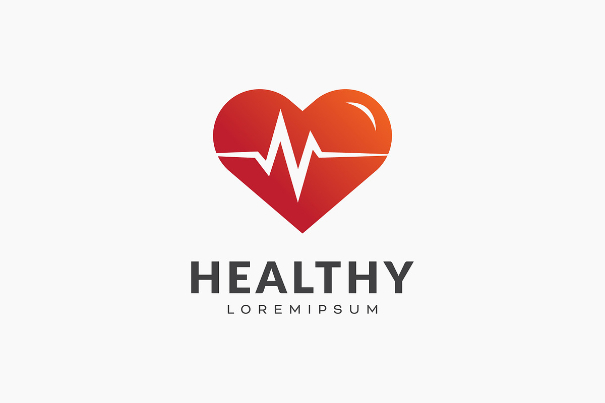 Red heartbeat logo, a Branding & Logo Template by Saba Vector