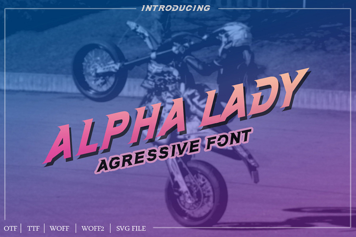 Alpha lady, a Slab Serif Font by iyhulmonsta (Photo 2 of 7)