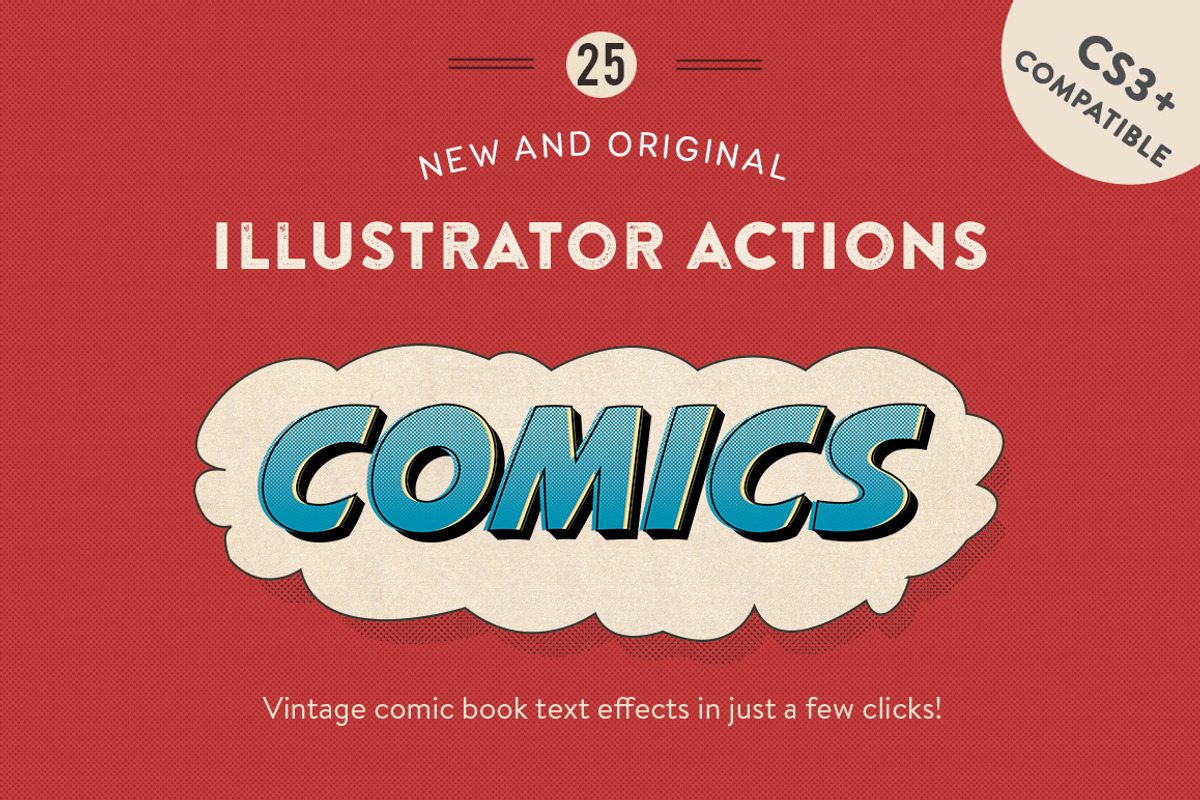 Vintage Comic Press - AI Actions, a Brushes & More by Greta Ivy (Photo 1 of 5)