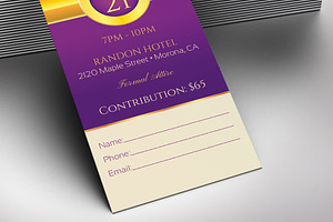 Clergy Banquet Ticket Canva Template