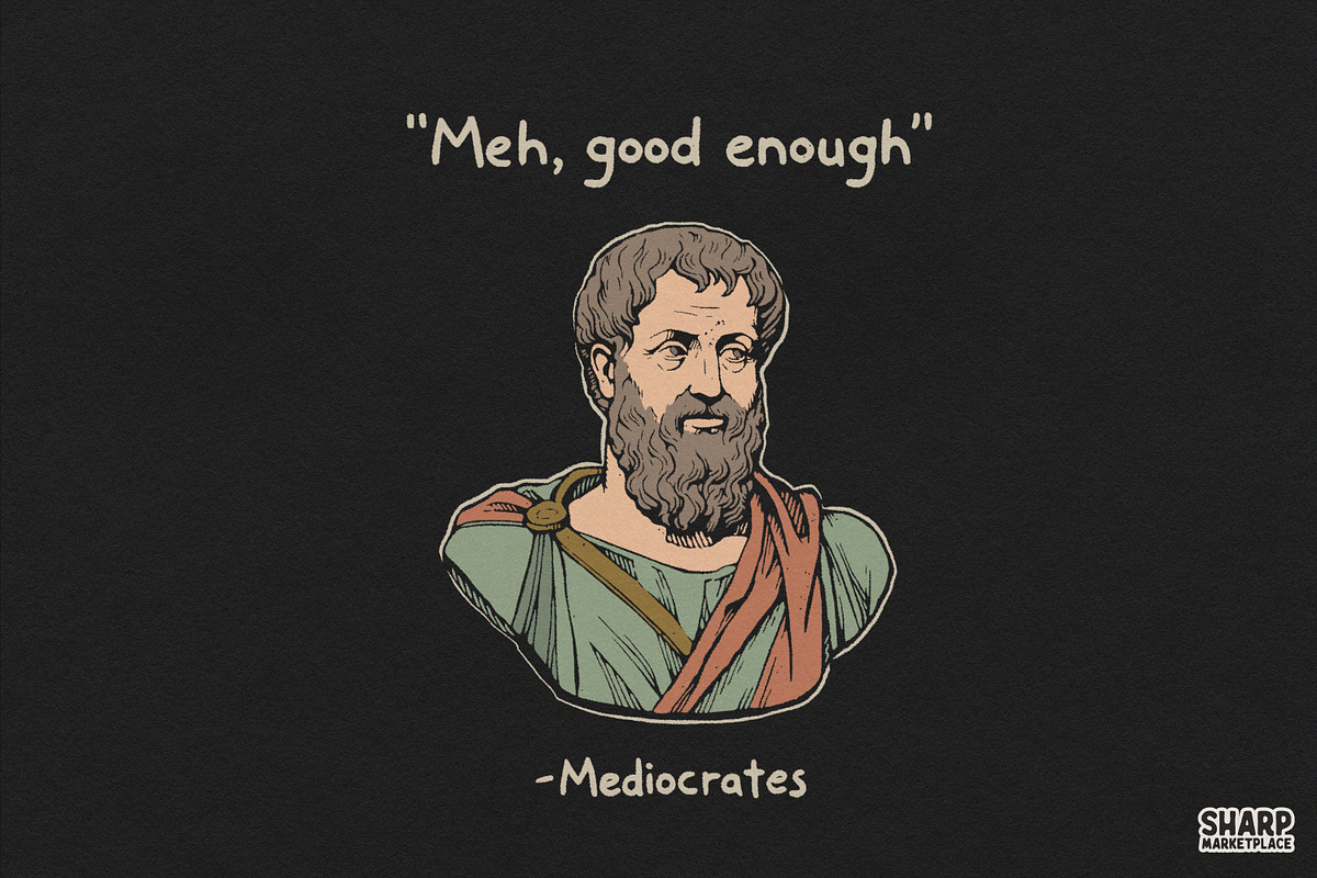 Meh, Good Enough -Mediocrates, an Object Graphic by SharpMarketplace (Photo 2 of 5)