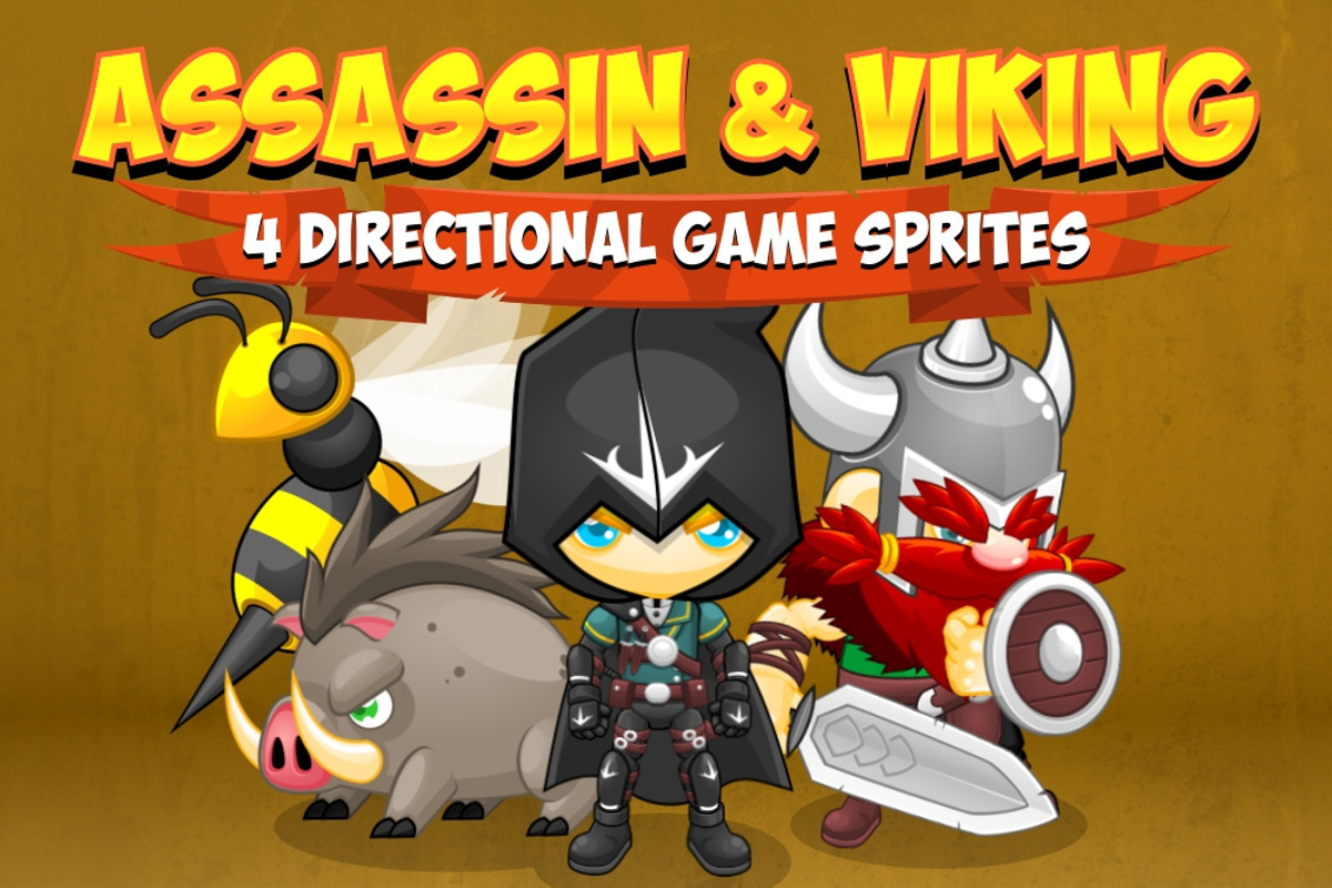 Assassin & Viking - Game Sprites, an Illustration by pzUH (Photo 1 of 5)