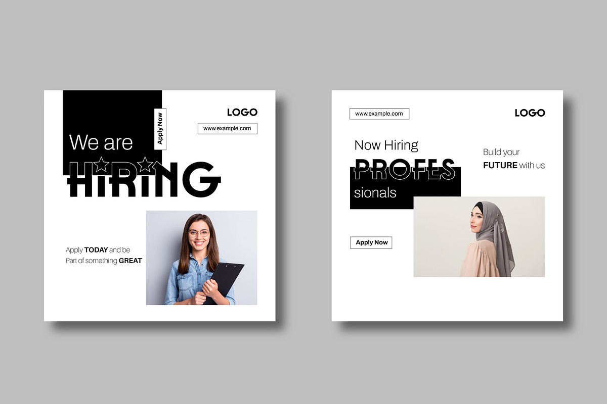 Modern Job Hiring Social Media Post, a Social Media Template by MightyDesign (Photo 3 of 8)