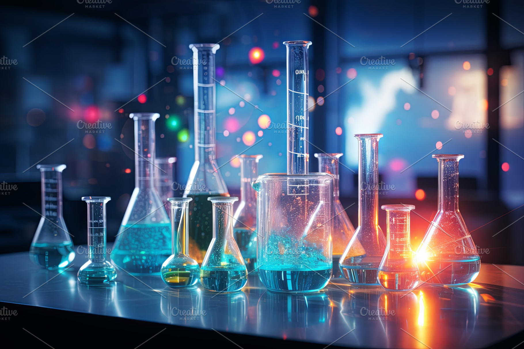 Lab chemistry or science research an, an Abstract Photo by Pixeness