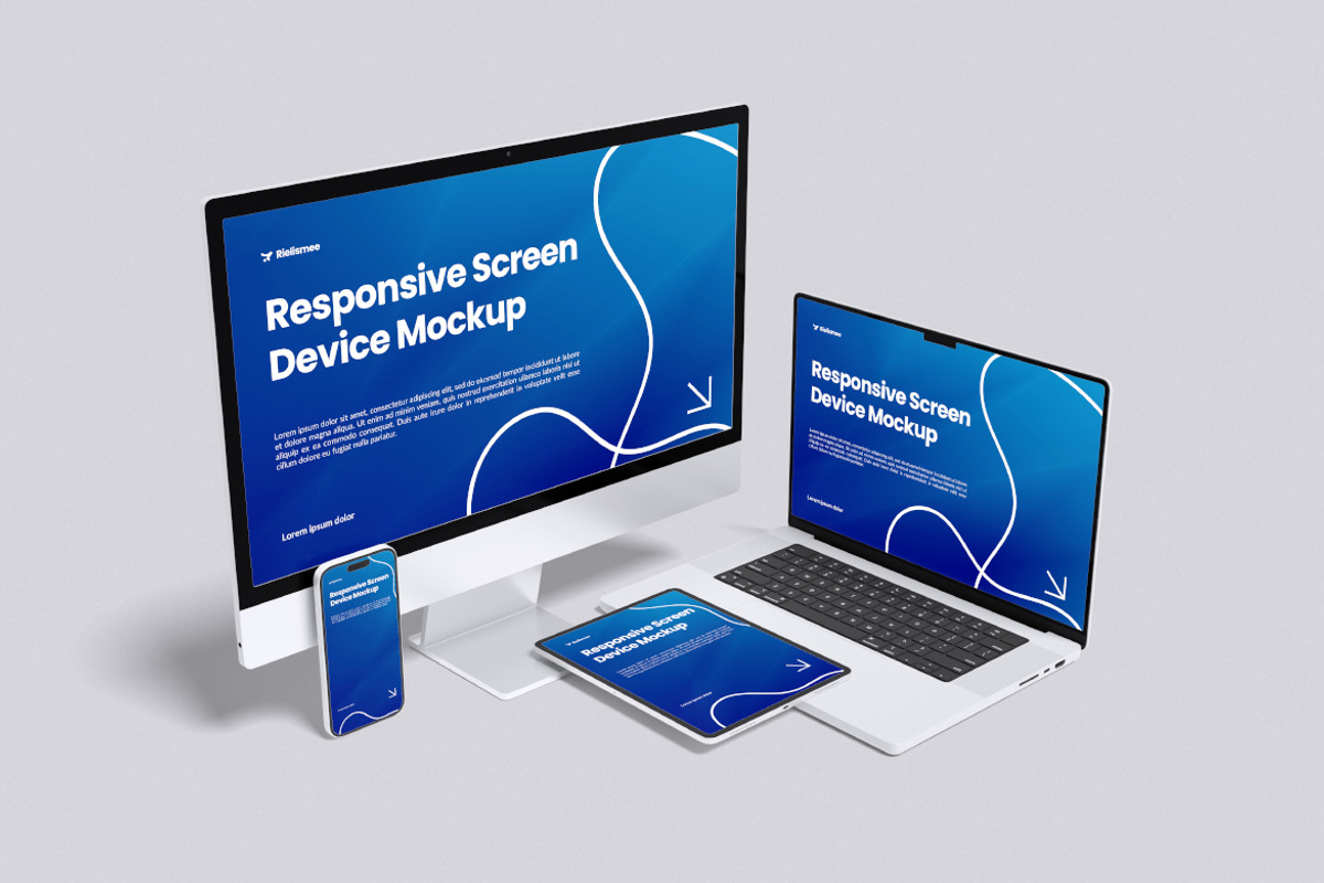 Responsive Screen Device Mockup, a Wearable Device Mockup by Rielismee (Photo 3 of 5)