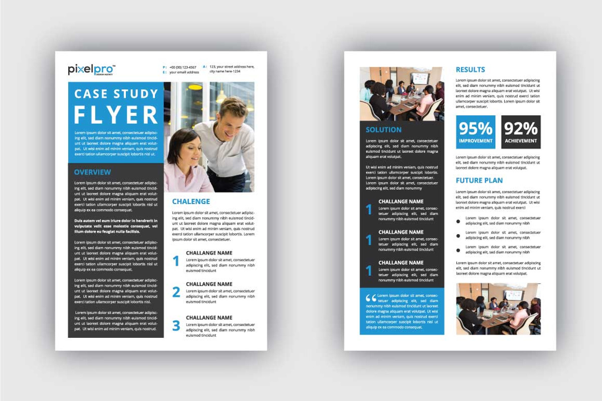 Case Study Flyer Design Template, a Flyer Template by Pixel Pro (Photo 1 of 4)