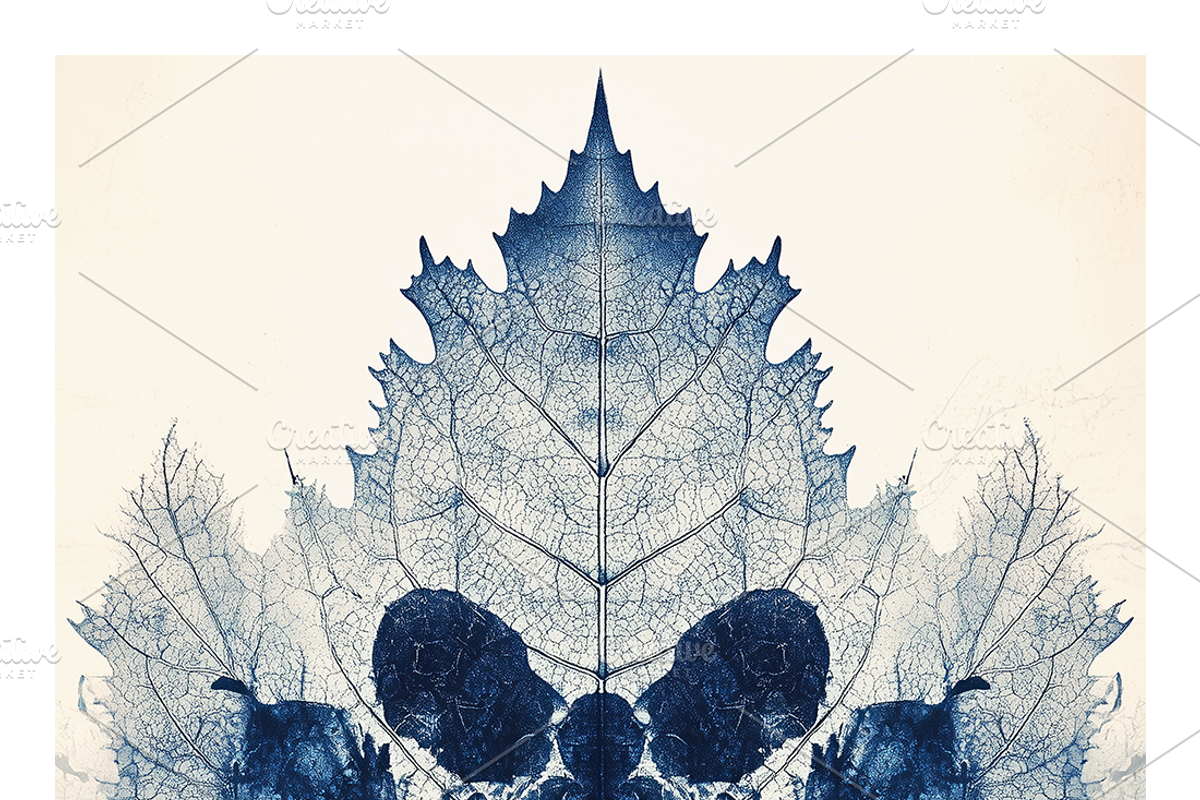 Role Co. Cyanotype Leaf in Symmetry, a Texture Illustration by milatovar (Photo 10 of 21)
