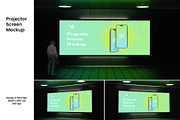 Projector Screen Mockup, an Advertising Mockup by Graphicbars (Thumbnail 1 of 5)