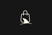 shark shop bag logo design vector, a Branding & Logo Template by Vectoryzen (Thumbnail 1 of 2)