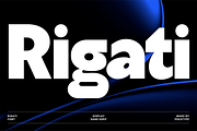 Rigati - Modern Bold Logo Font, a Sans Serif Font by Pekotype (Thumbnail 1 of 15)