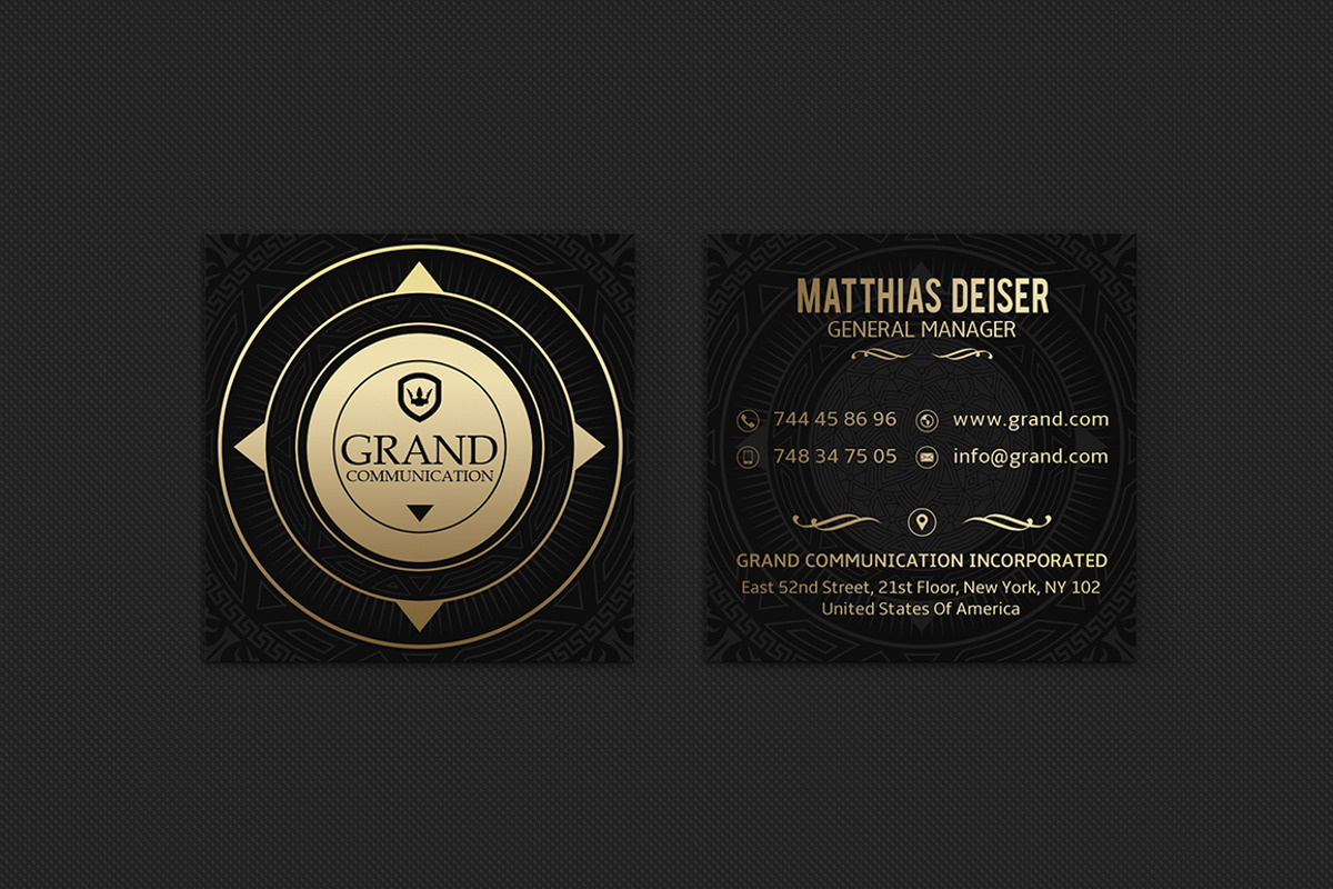 Iconic Gold And Black Business Card, a Business Card Template by Marvel (Photo 4 of 6)