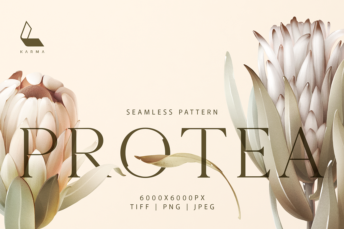 Protea | Seamless pattern, a Pattern Graphic by Karma (Photo 1 of 18)