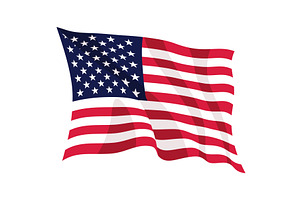 USA waving flag. American, an Object Illustration by Things for designers