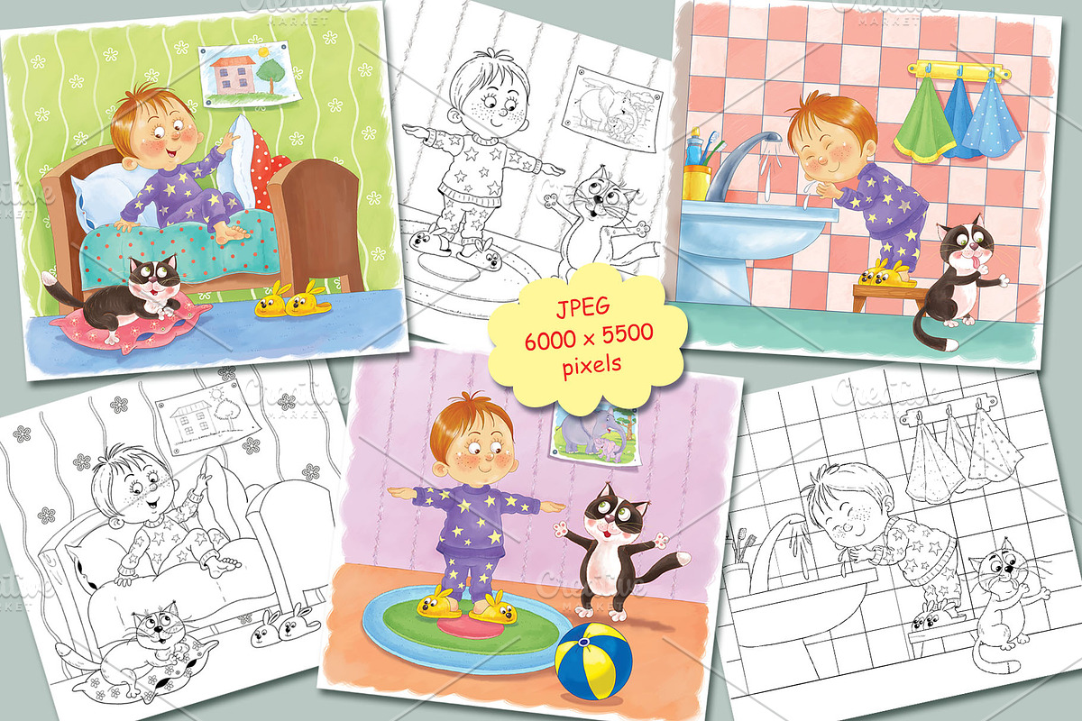 Little boy's day. Schedule, an Animal Illustration by Haso (Photo 2 of 12)