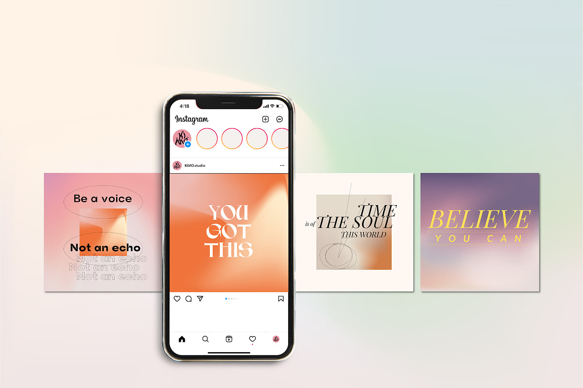 Energetic Instagram Quotes CANVA, a Social Media Template by Kimo Studio (Photo 4 of 11)