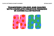 Playful Patterned Alphabet & Numbers, an Object Graphic by Studio Mei Design (Thumbnail 4 of 4)