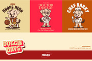 Retro Puppy Mascot Bundle, an Animal Illustration by Tekuni (Thumbnail 12 of 12)