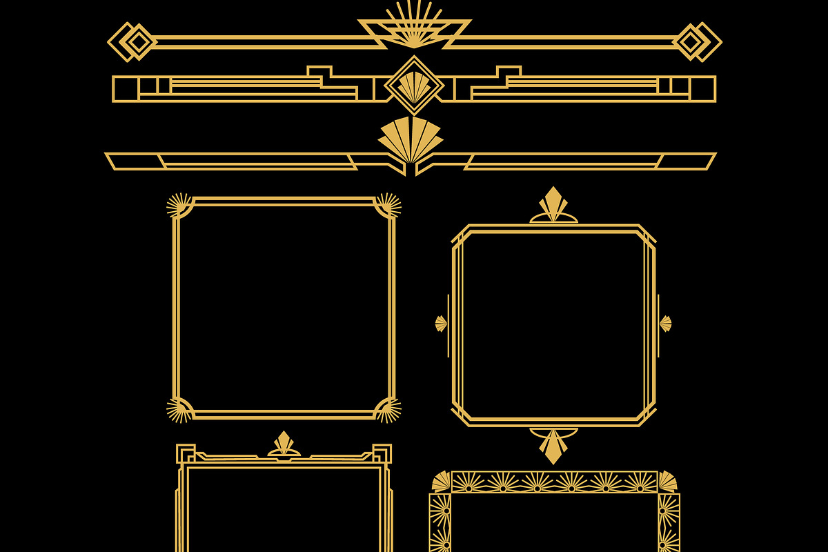 Art deco golden frames and, an Object Graphic by pikepicture (Photo 3 of 3)