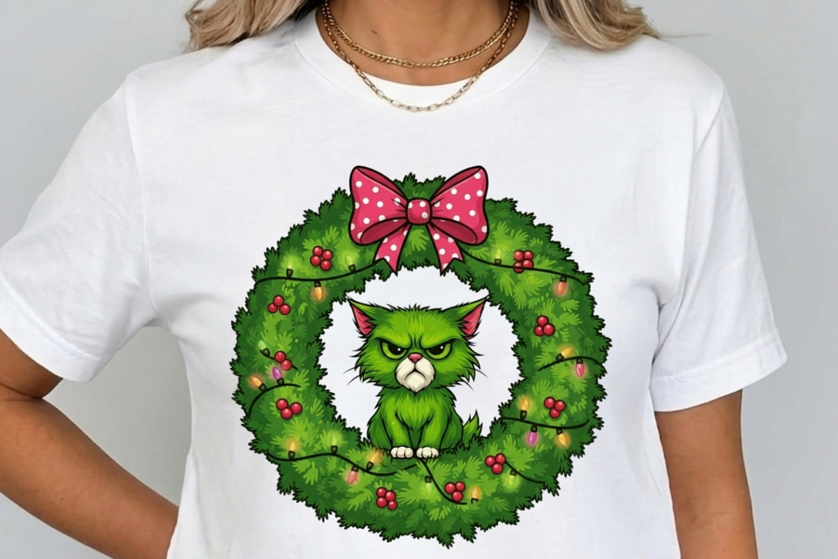 Green Angry Grumpy Christmas Cats, an Animal Illustration by Tanya Kart (Photo 5 of 11)