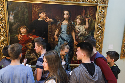 A group of teenagers on an excursions of Art Gallery. Children in art museum or, an Arts & Entertainment Photo by Rohan Photography