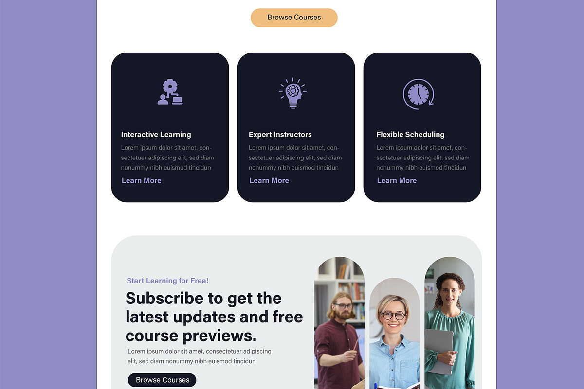 Educational Landing Page, a Landing Page Template by MightyDesign (Photo 4 of 10)