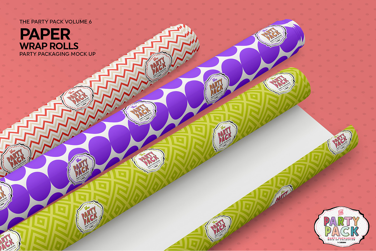 Paper Wrapper Rolls Mockup, a Product Mockup by INCDesign (Photo 2 of 7)
