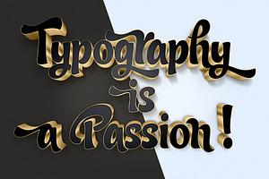 3D Gold Text Effects
