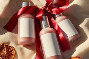 Skincare Products Blank Label Mockup, a Background Photo by Virgo Studio