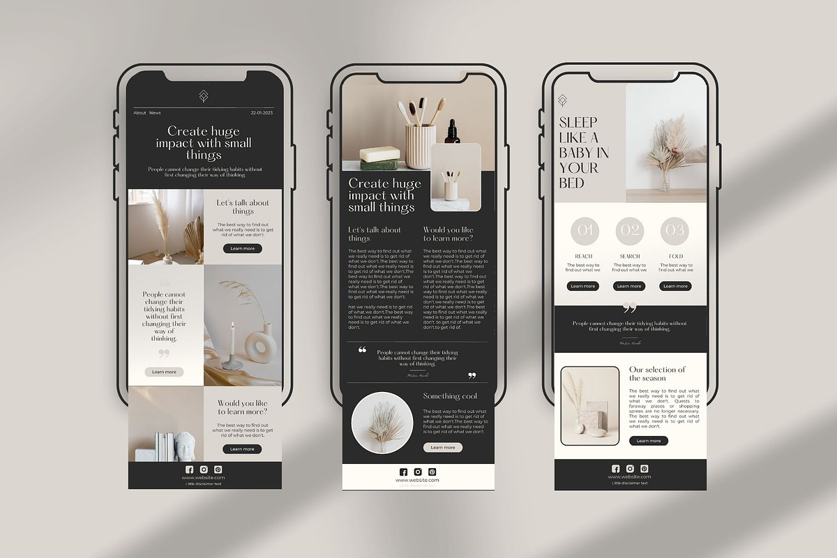 Classy Email Newsletter CANVA, an Email Template by Marketello Studio (Photo 6 of 10)
