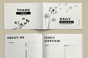 Minimal Daily Journal Planner Layout, a Stationery Template by ContestDesign (Thumbnail 2 of 5)