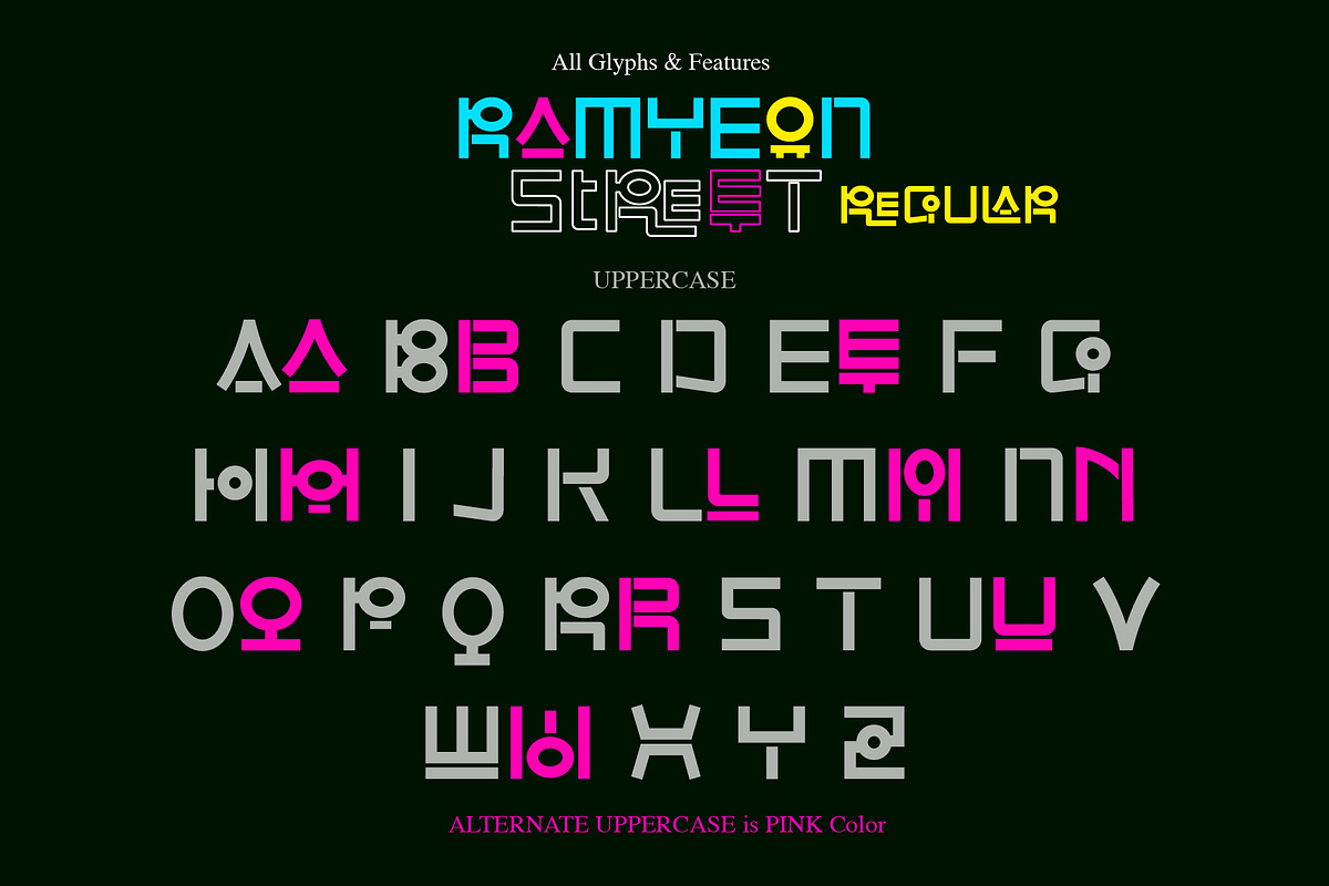 Ramyeon Street, a Symbol Font by BBtypeStudios (Photo 15 of 25)
