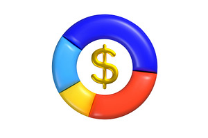 A dollar sign floats inside a, a Finance Illustration by Woters little shop