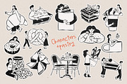 Naive coffee and pastry doodles, an Object Graphic by DesignThatMatters (Thumbnail 7 of 14)