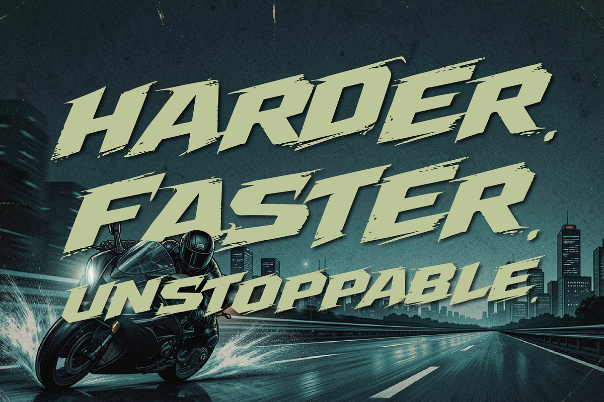 RageTrack - Fast Action Speed, a Sans Serif Font by HypeWorksCo (Photo 5 of 15)