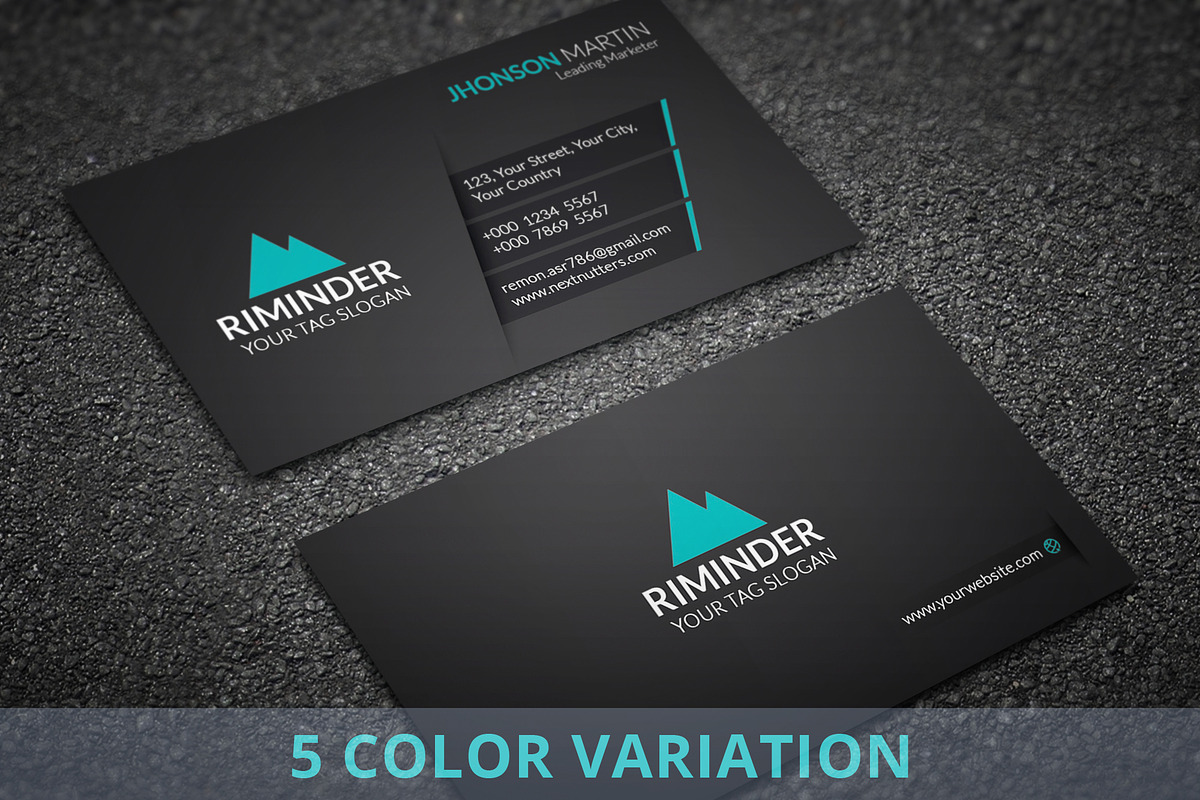 Clean Business Card, a Business Card Template by Divergent Studio (Photo 1 of 6)