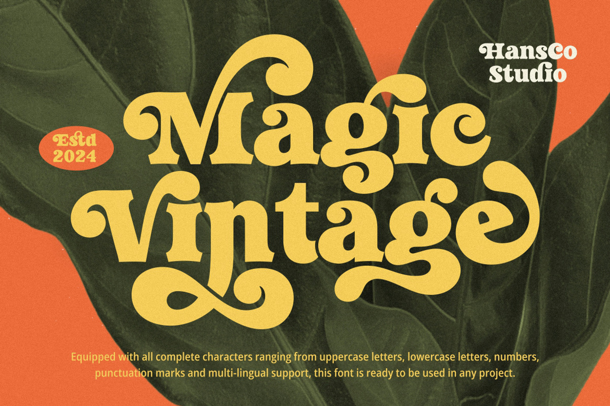 Magic Vintage Font Serif, a Serif Font by HansCo Studio (Photo 1 of 12)