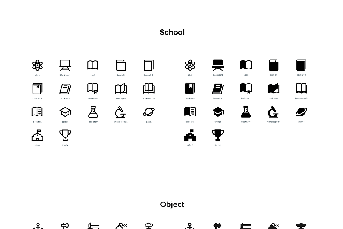 2,500 Line and Solid Icons, a Solid Icon by Icon54 (Photo 13 of 18)