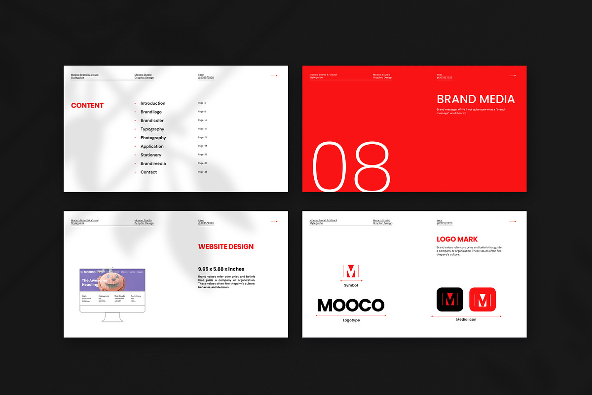 MOOCO | Brand Guidelines Template, a Presentation Template by Studio Industry (Photo 5 of 9)
