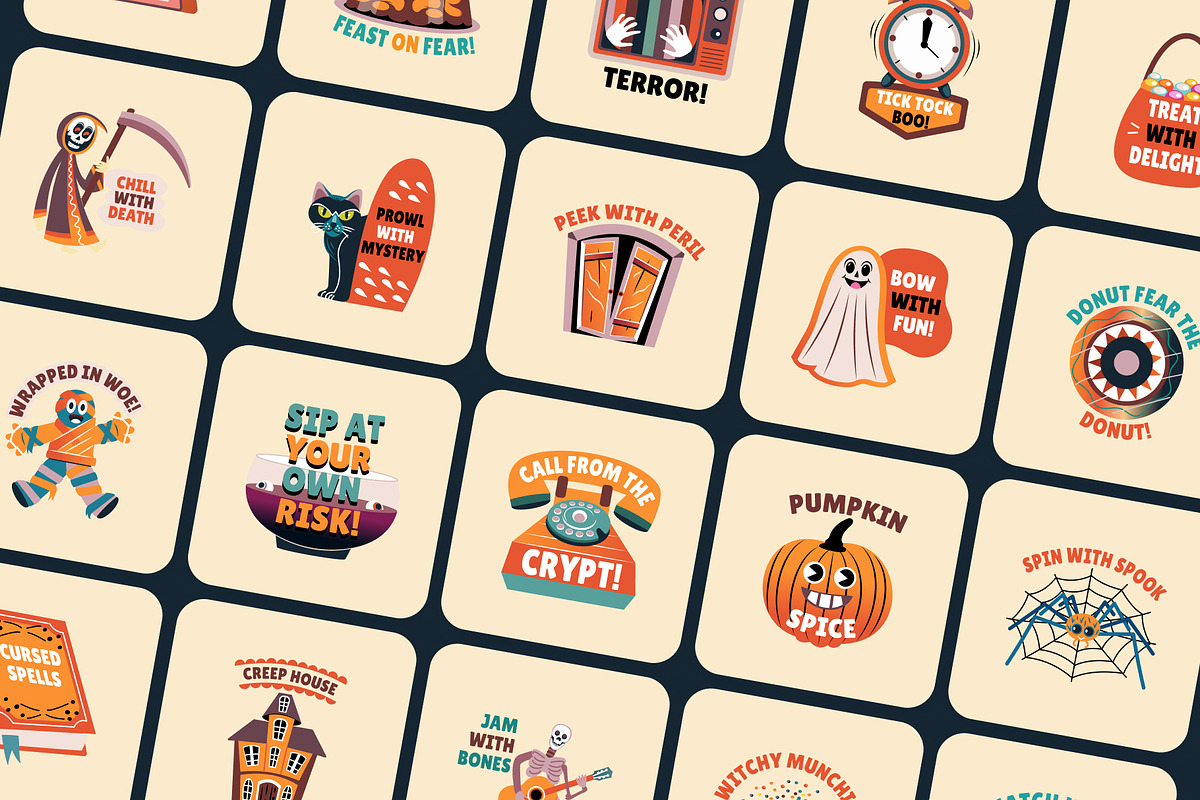 Animated Halloween Stickers Set, an Emoji Icon by Brickclay (Photo 3 of 4)