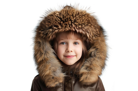 Smiling girl wearing winter coat, a Beauty & Fashion Photo by Ylivdesign