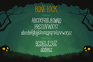 Bone Lock Halloween Font