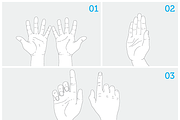 Hand Gestures, an Object Graphic by Olga Stanis (Thumbnail 2 of 2)